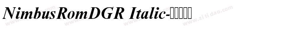 NimbusRomDGR Italic字体转换